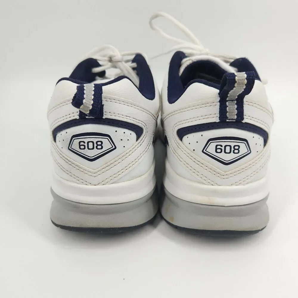 New Balance 608 V5 Shoes Mens Size 10.5 White Blue Athletic Training MX608WN5